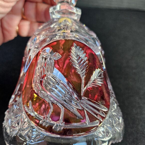 Vintage Hofbauer Ruby Byrdes Collection Bell 24% Lead Crystal West Germany - Picture 4 of 10
